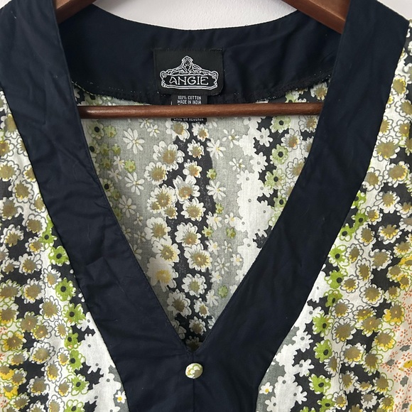 Angie Floral 100% Cotton Babydoll Top, EUC, Size Med - Picture 4 of 4